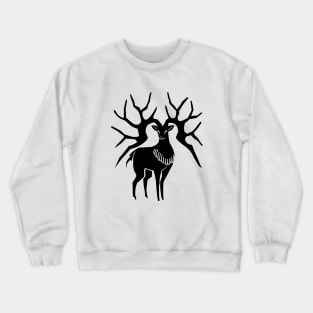 Golden Deer (Black & White) Crewneck Sweatshirt